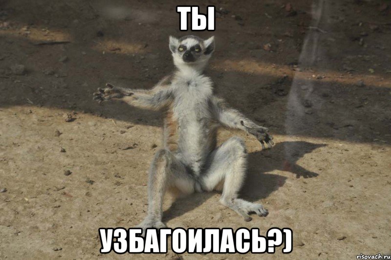 ты узбагоилась?)