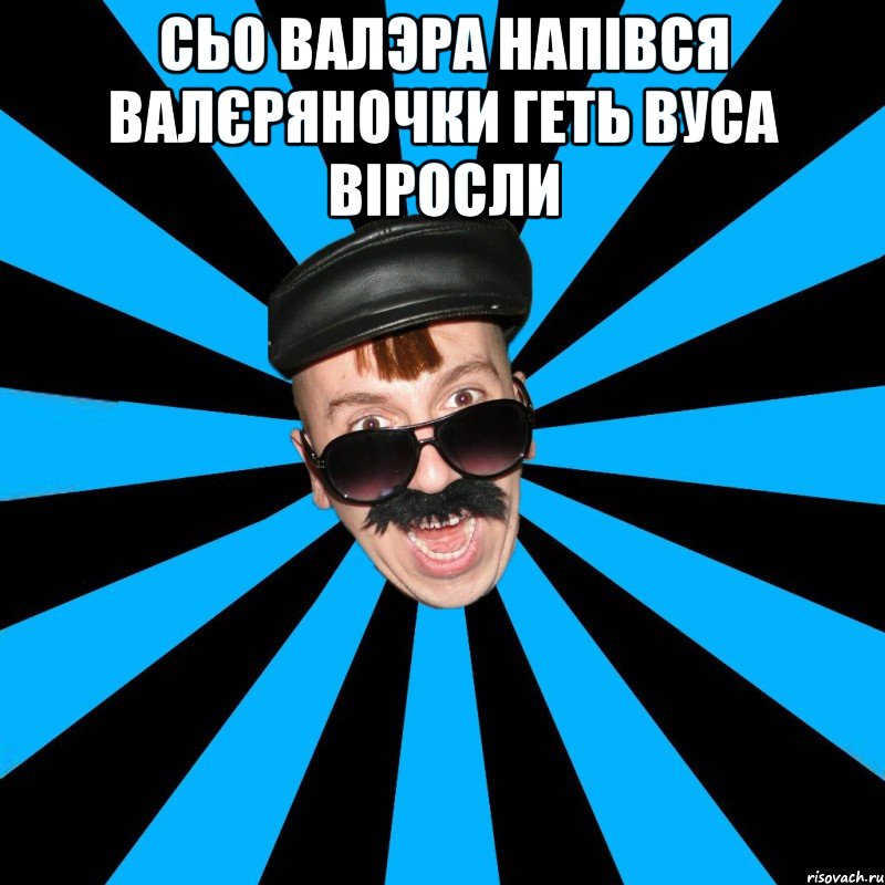 сьо валэра напівся валєряночки геть вуса віросли 