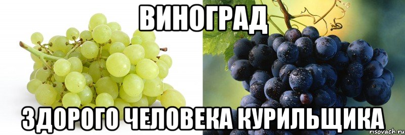 виноград здорого человека курильщика