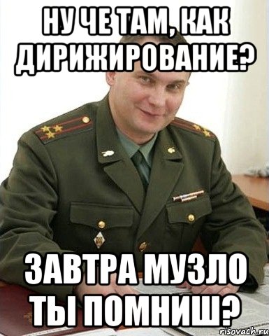 ну че там, как дирижирование? завтра музло ты помниш?, Мем Военком (полковник)