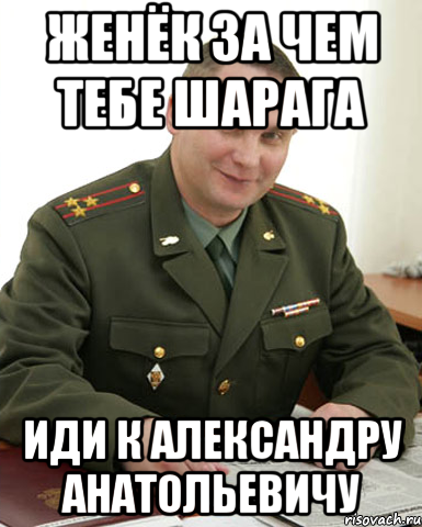 женёк за чем тебе шарага иди к александру анатольевичу, Мем Военком (полковник)