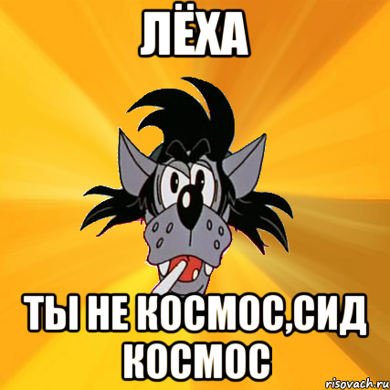 лёха ты не космос,сид космос, Мем Волк