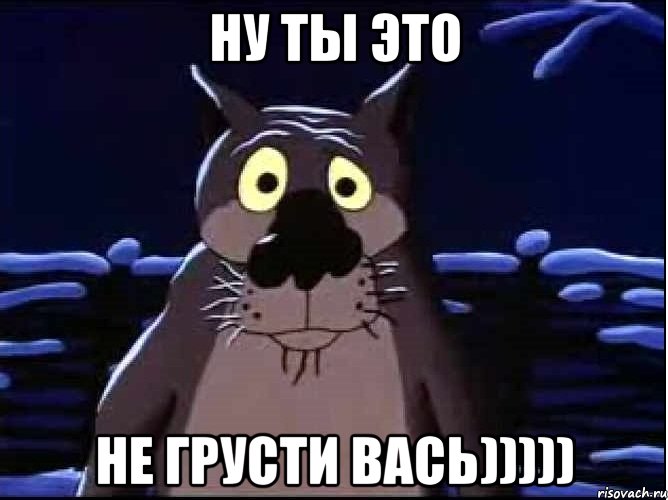 ну ты это не грусти вась))))), Мем волк