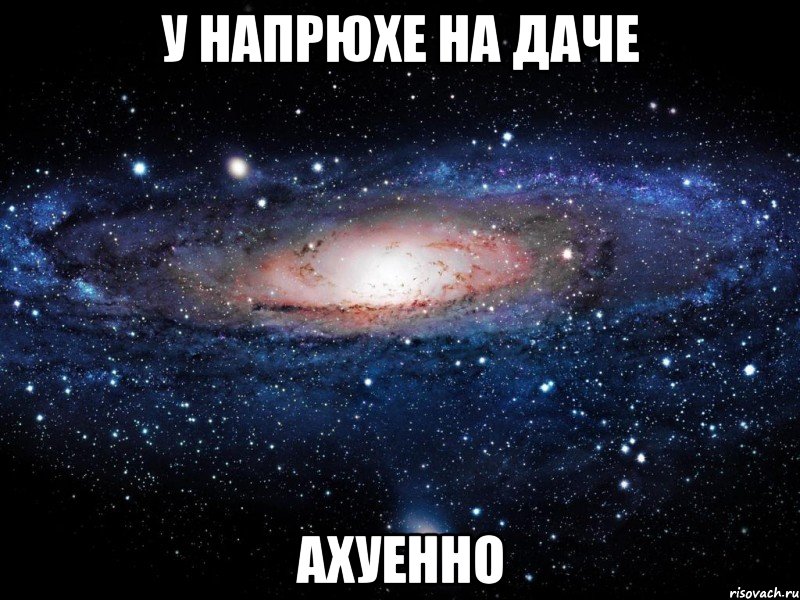 у напрюхе на даче ахуенно, Мем Вселенная