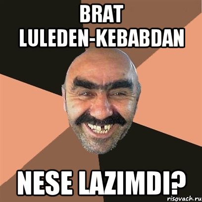 brat luleden-kebabdan nese lazimdi?, Мем Я твой дом труба шатал