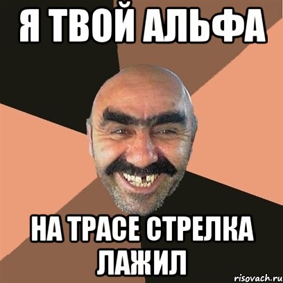 я твой альфа на трасе стрелка лажил, Мем Я твой дом труба шатал