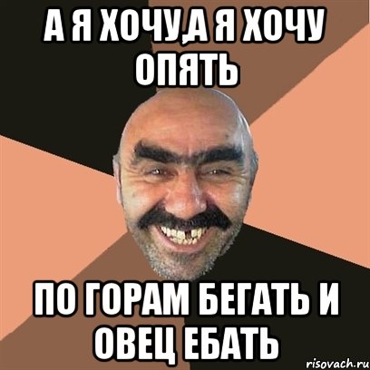 а я хочу,а я хочу опять по горам бегать и овец ебать, Мем Я твой дом труба шатал