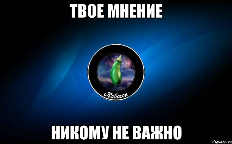 твое мнение никому не важно