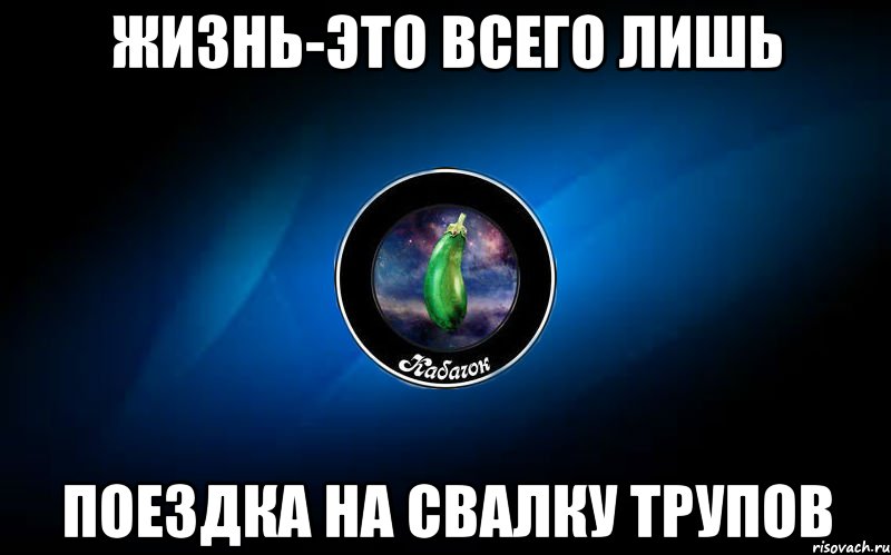 жизнь-это всего лишь поездка на свалку трупов