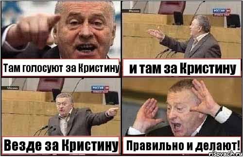 Там голосуют за Кристину и там за Кристину Везде за Кристину Правильно и делают!, Комикс жиреновский