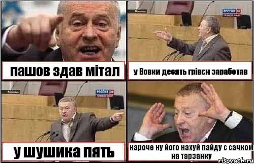 пашов здав мітал у Вовки десять грівєн заработав у шушика пять кароче ну його нахуй пайду с сачком на тарзанку, Комикс жиреновский