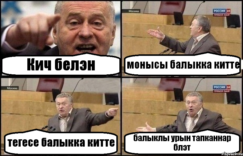 Кич белэн монысы балыкка китте тегесе балыкка китте балыклы урын тапканнар блэт, Комикс Жириновский