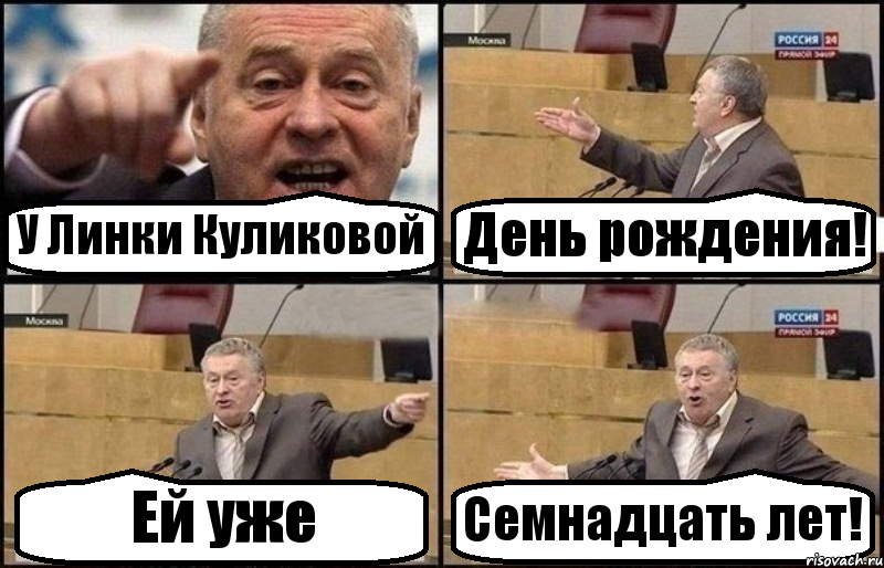 У Линки Куликовой День рождения! Ей уже Семнадцать лет!, Комикс Жириновский