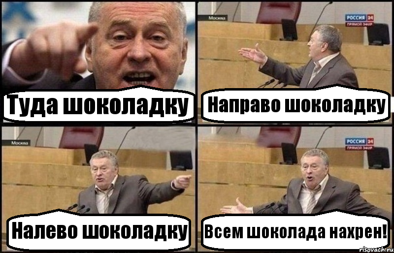 Туда шоколадку Направо шоколадку Налево шоколадку Всем шоколада нахрен!, Комикс Жириновский