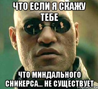 что если я скажу тебе что миндального сникерса... не существует, Мем  а что если я скажу тебе