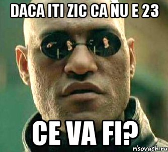 daca iti zic ca nu e 23 ce va fi?, Мем  а что если я скажу тебе