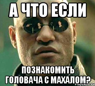 а что если познакомить головача с махалом?, Мем  а что если я скажу тебе