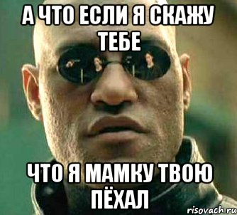 а что если я скажу тебе что я мамку твою пёхал, Мем  а что если я скажу тебе