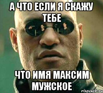 а что если я скажу тебе что имя максим мужское, Мем  а что если я скажу тебе