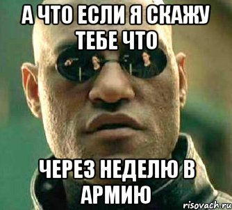 а что если я скажу тебе что через неделю в армию, Мем  а что если я скажу тебе