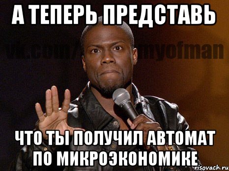 а теперь представь что ты получил автомат по микроэкономике, Мем  А теперь представь