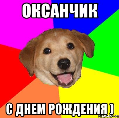 оксанчик с днем рождения ), Мем Advice Dog