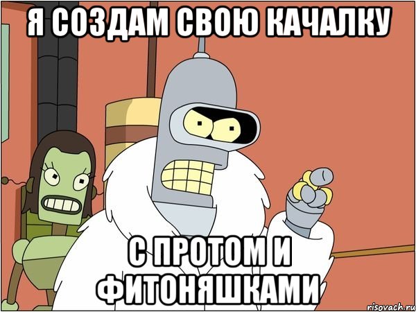 я создам свою качалку с протом и фитоняшками, Мем Бендер