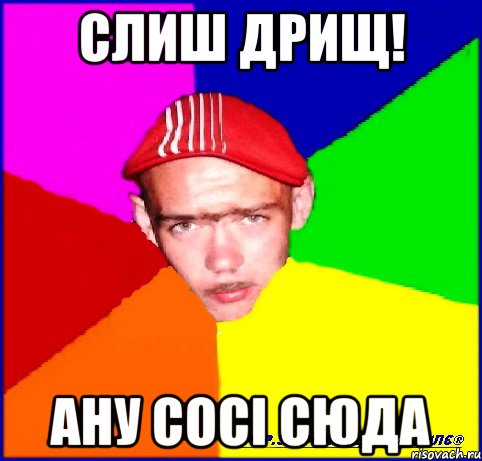 слиш дрищ! ану сосі сюда