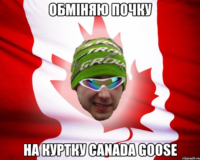 обміняю почку на куртку canada goose, Мем canados