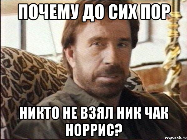 почему до сих пор никто не взял ник чак норрис?, Мем чак норрис