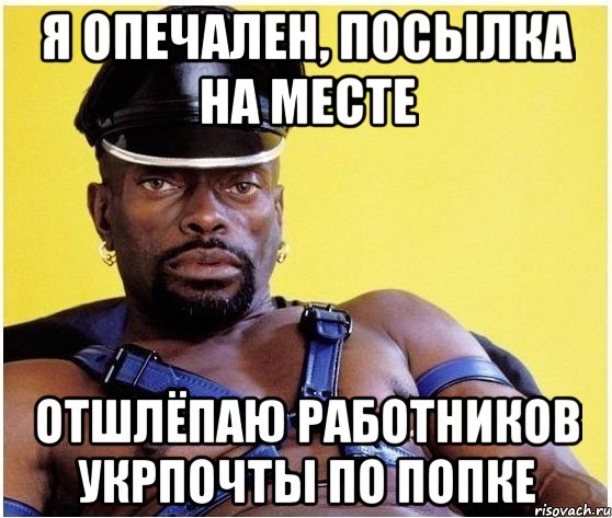 я опечален, посылка на месте отшлёпаю работников укрпочты по попке, Мем Черный властелин