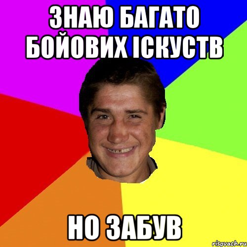 знаю багато бойових іскуств но забув