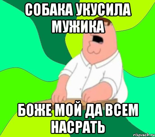 собака укусила мужика боже мой да всем насрать, Мем  Да всем насрать (Гриффин)