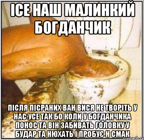 ісе наш малинкий богданчик після пісраних ван вися не творіть у нас усе так бо коли у богданчика понос та він забивать головку у будар та нюхать і пробує н смак, Мем Дайвер