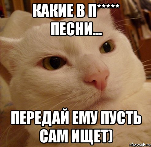 какие в п***** песни... передай ему пусть сам ищет)