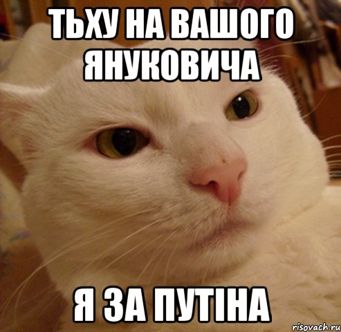 тьху на вашого януковича я за путіна