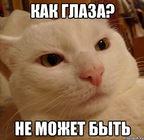 как глаза? не может быть