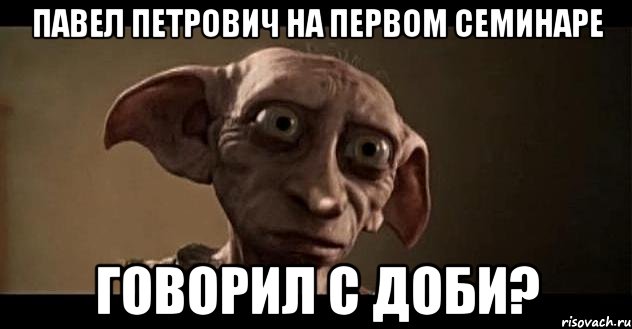 павел петрович на первом семинаре говорил с доби?