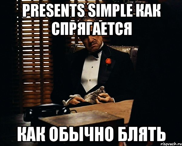 presents simple как спрягается как обычно блять, Мем Дон Вито Корлеоне