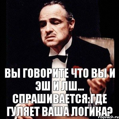 Вы говорите что вы и ЭШ и ЛШ... спрашивается:где гуляет ваша логика?, Комикс Дон Вито Корлеоне 1