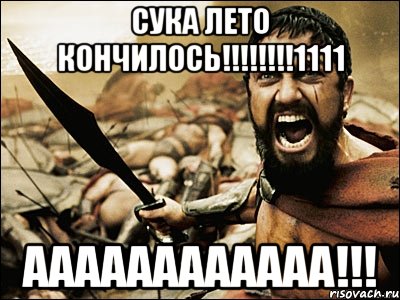 сука лето кончилось!!!1111 аааааааааааа!!!, Мем Это Спарта