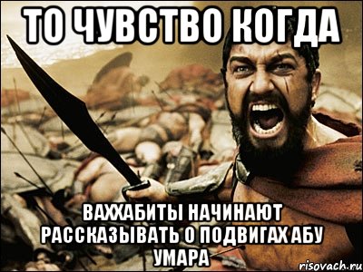 то чувство когда ваххабиты начинают рассказывать о подвигах абу умара, Мем Это Спарта