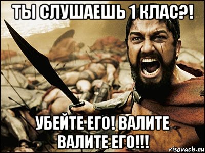 ты слушаешь 1 клас?! убейте его! валите валите его!!!, Мем Это Спарта