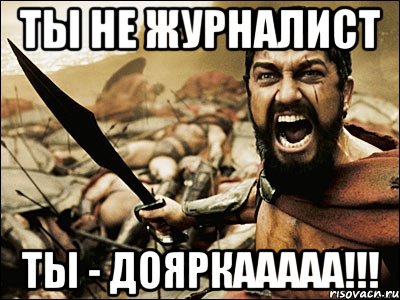 ты не журналист ты - дояркааааа!!!, Мем Это Спарта