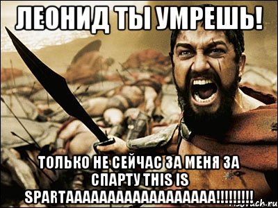 леонид ты умрешь! только не сейчас за меня за спарту this is spartaaaaaaaaaaaaaaaaaa!!!, Мем Это Спарта