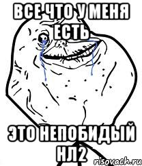 все что у меня есть это непобидый нл2, Мем Forever Alone