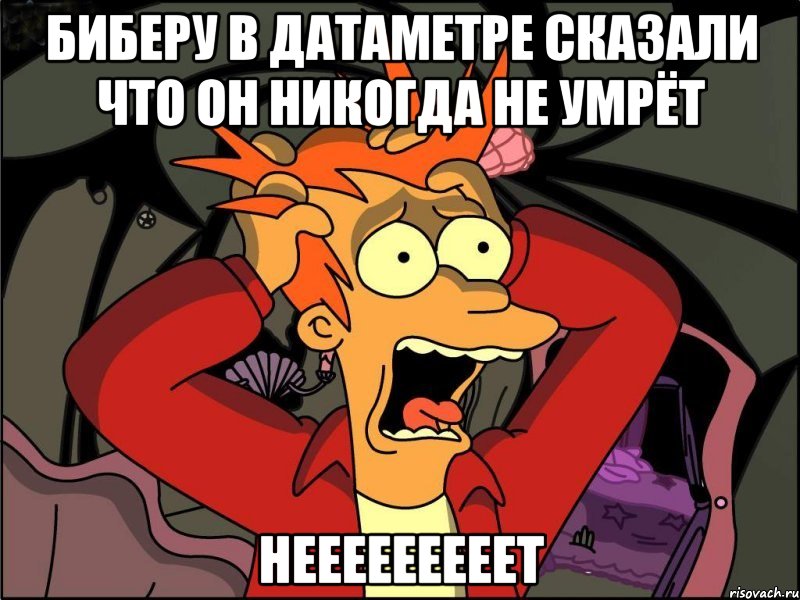 биберу в датаметре сказали что он никогда не умрёт нееееееееет, Мем Фрай в панике