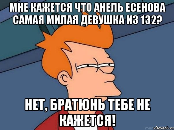 мне кажется что анель есенова самая милая девушка из 132? нет, братюнь тебе не кажется!, Мем  Фрай (мне кажется или)