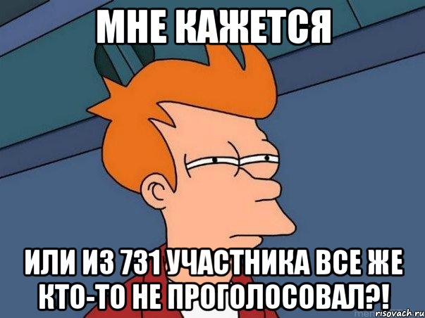 мне кажется или из 7з1 участника все же кто-то не проголосовал?!, Мем  Фрай (мне кажется или)