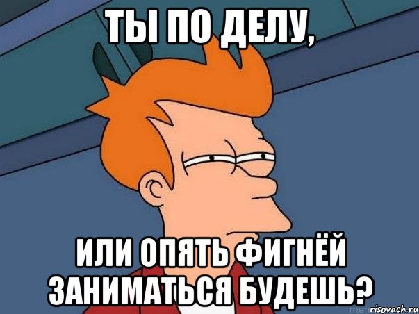 ты по делу, или опять фигнёй заниматься будешь?, Мем  Фрай (мне кажется или)